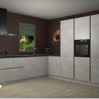 Beton Opaal greeploze keuken Laos 81653