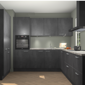 Beton zwarte keuken Regina 80310