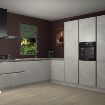 Beton Opaal greeploze keuken Laos 81659