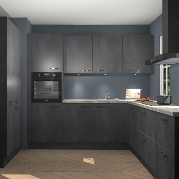 Beton zwarte keuken Regina 80313