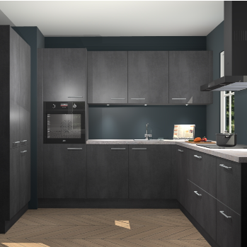 Beton zwarte keuken Regina 80317