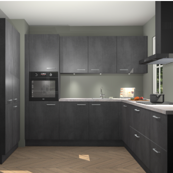 Beton zwarte keuken Regina 80318