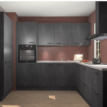 Beton zwarte keuken Regina 80320