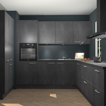 Beton zwarte keuken Regina 80323