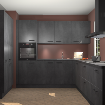 Beton zwarte keuken Regina 80326