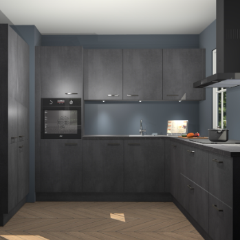 Beton zwarte keuken Regina 80327