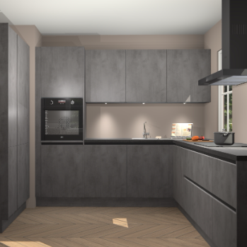 Beton antraciet greeploze keuken Regina 80259