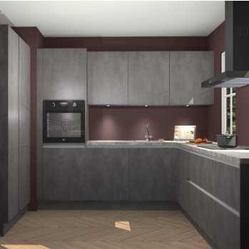 Beton antraciet greeploze keuken Regina 80262