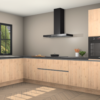 Madera natuur greeploze keuken Tychy 82135