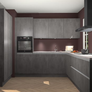 Beton antraciet greeploze keuken Regina 80268