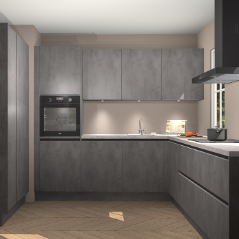 Beton antraciet greeploze keuken Regina 80271