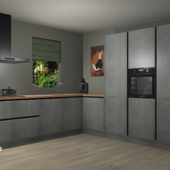 Betoon Parelgrijs greeploze keuken Laos 81735