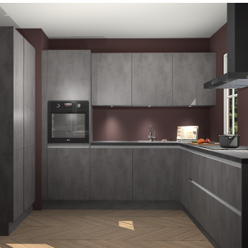 Beton antraciet greeploze keuken Regina 80274