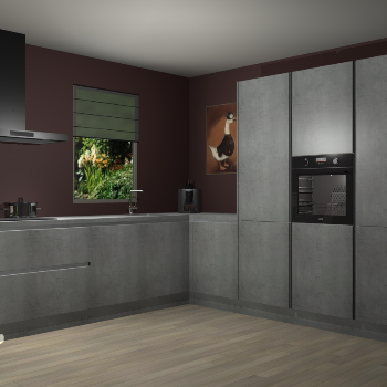 Beton Parelgrijs greeploze keuken Laos 81763