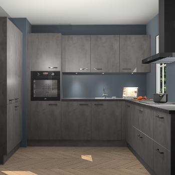 Beton antraciet keuken Regina 80276