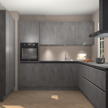 Beton antraciet greeploze keuken Regina 80277