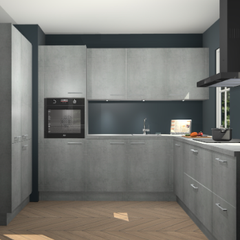 Beton parelgrijs keuken Regina 80023