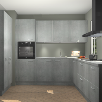 Beton parelgrijs keuken Regina 80024