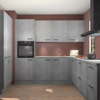 Beton parelgrijs keuken Regina 80026