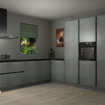 Betoon Parelgrijs greeploze keuken Laos 81772