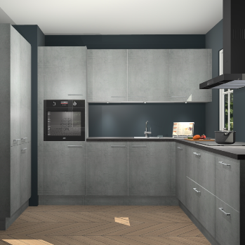 Beton parelgrijs keuken Regina 80029