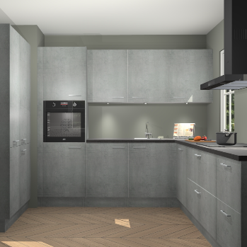 Beton parelgrijs keuken Regina 80030