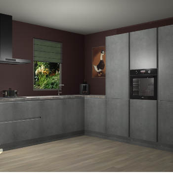 Beton Parelgrijs greeploze keuken Laos 81775