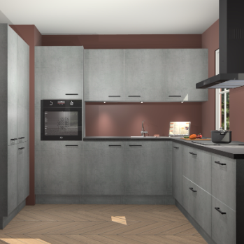 Beton parelgrijs keuken Regina 80032