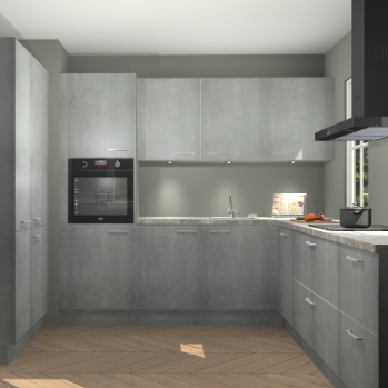 Beton parelgrijs keuken Regina 80036