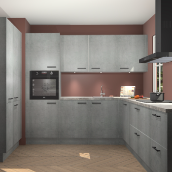 Beton parelgrijs keuken Regina 80038