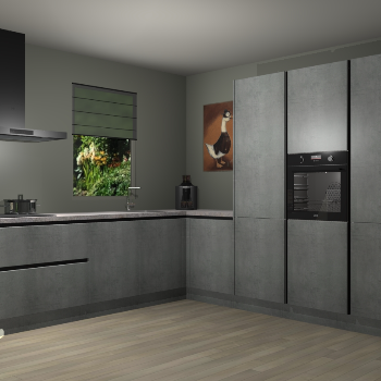 Betoon Parelgrijs greeploze keuken Laos 81784