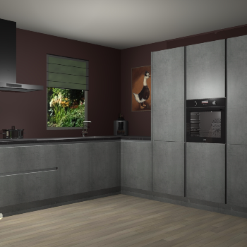 Beton Parelgrijs greeploze keuken Laos 81787