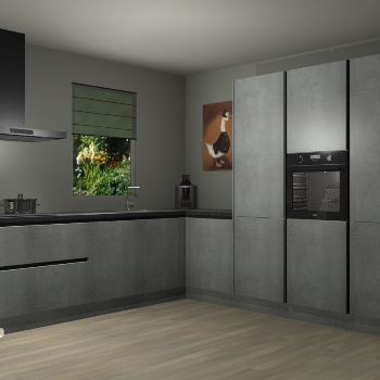 Betoon Parelgrijs greeploze keuken Laos 81790