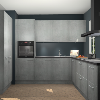 Beton parelgrijs keuken Regina 80047