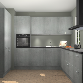 Beton parelgrijs keuken Regina 80048