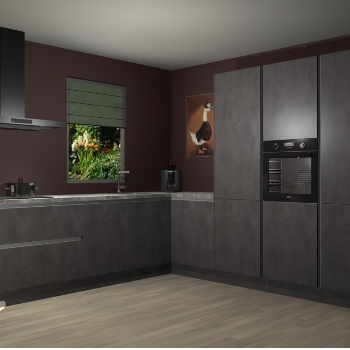 Beton Antraciet greeploze keuken Laos 81870