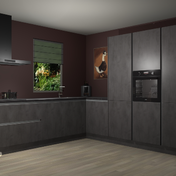 Beton Antraciet greeploze keuken Laos 81882