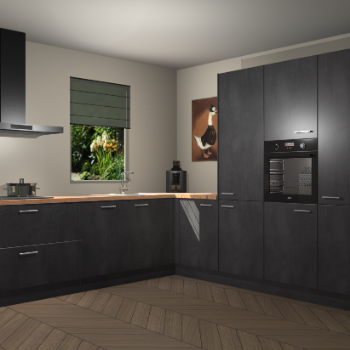 Beton Zwarte keuken Laos 81945