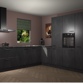 Beton Zwarte keuken Laos 81968