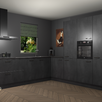 Beton Zwarte keuken Laos 81969