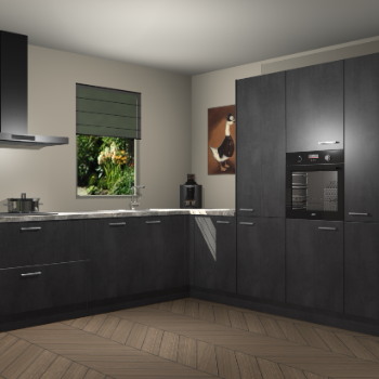 Beton Zwarte keuken Laos 81972