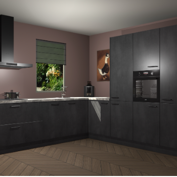 Beton Zwarte keuken Laos 81974