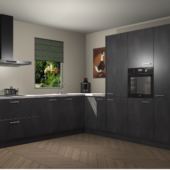 Beton Zwarte keuken Laos 81978