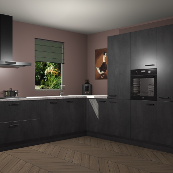 Beton Zwarte keuken Laos 81980