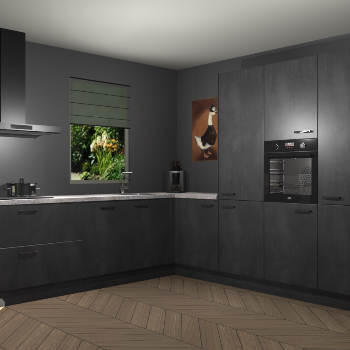 Beton Zwarte keuken Laos 81981