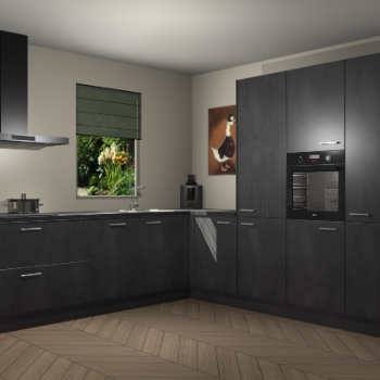 Beton Zwarte keuken Laos 81984