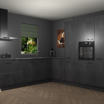 Beton Zwarte keuken Laos 81987