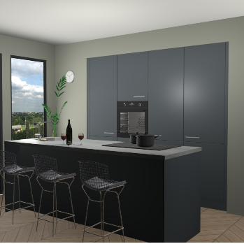 Onyxgrijs keuken Rusiec 62213