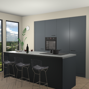 Onyxgrijs keuken Rusiec 62220