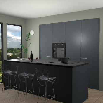 Onyxgrijs keuken Rusiec 62252